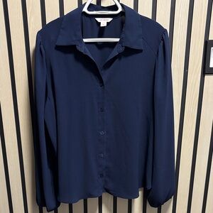 Midnight Blue Button-Down Shirt